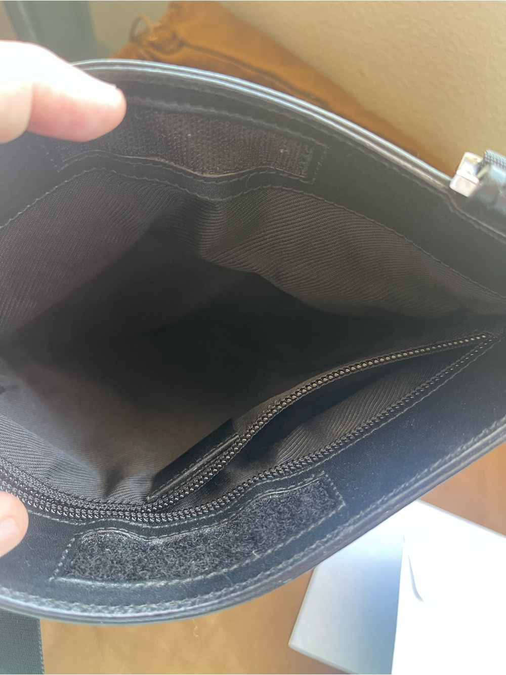 Gucci Black GG Supreme Crossbody Bag with Gold Charm - Picture 7 of 16